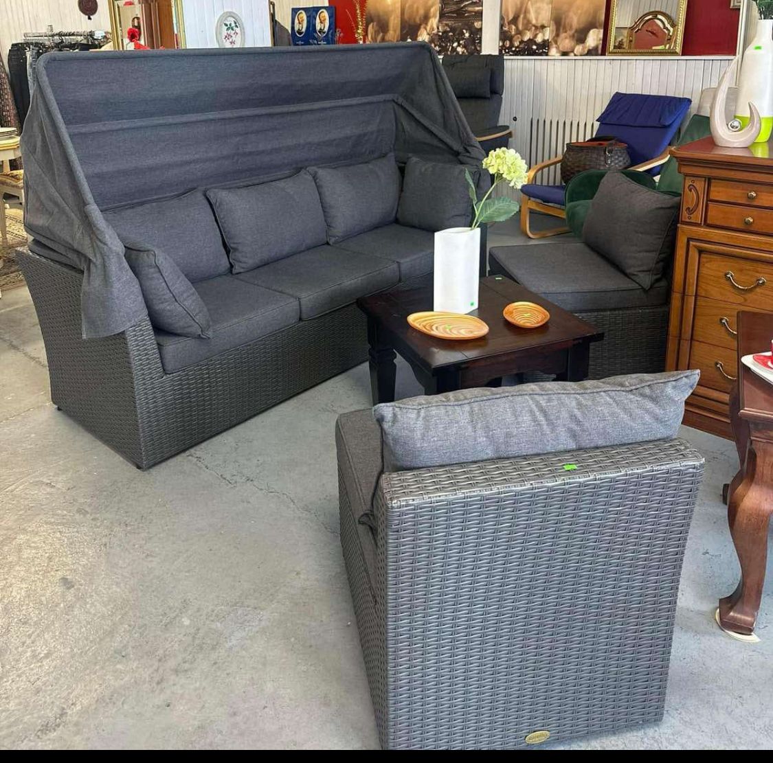 Sofa 2 kreslai Kretinga Baltojo Vokė