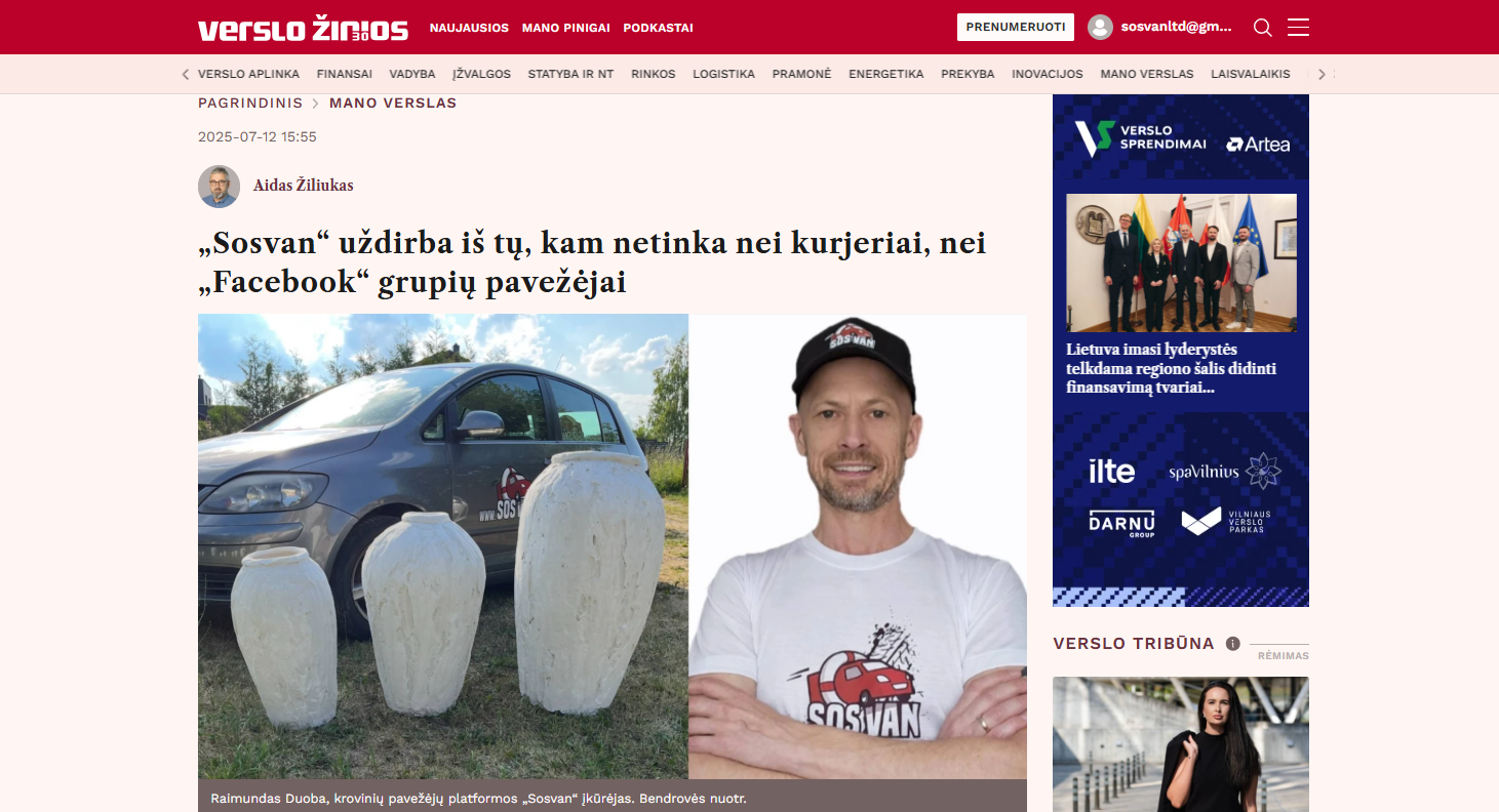 Sosvan Verslo žiniose